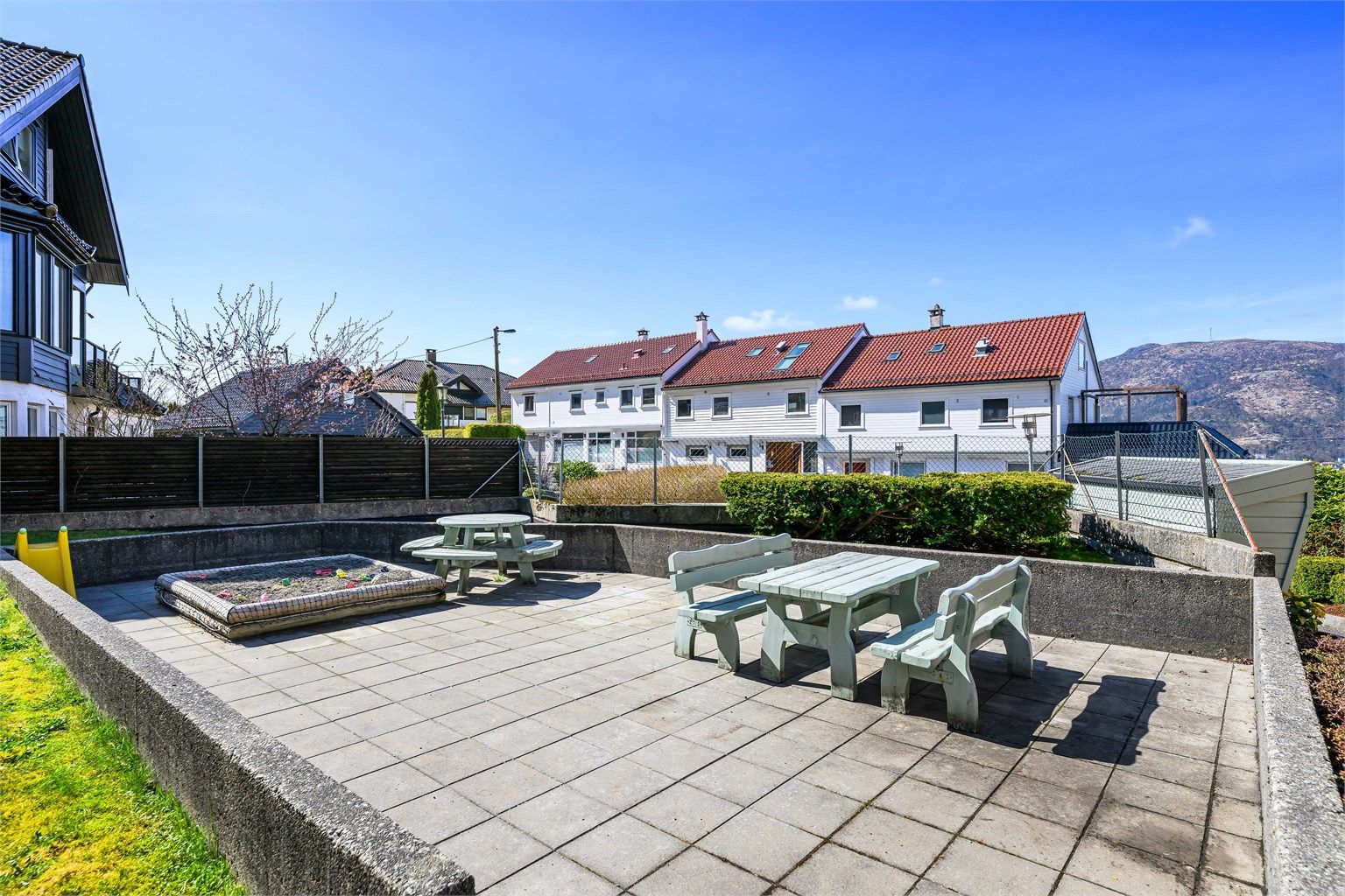 Fine opparbeidet fellesareal. 