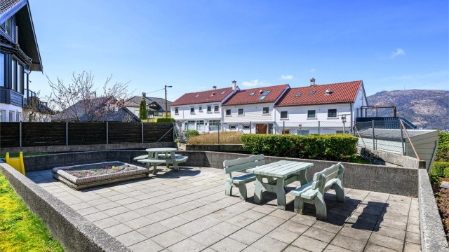 Fine opparbeidet fellesareal.