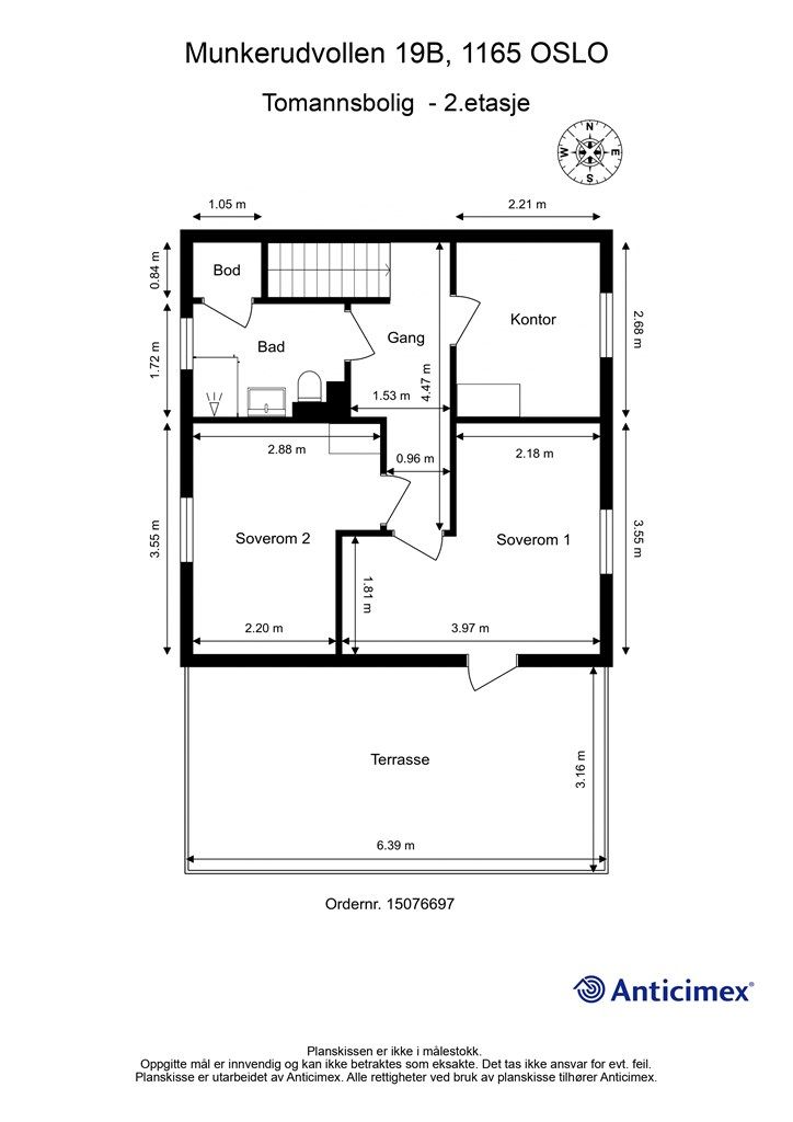 Plantegning 2. etasje.