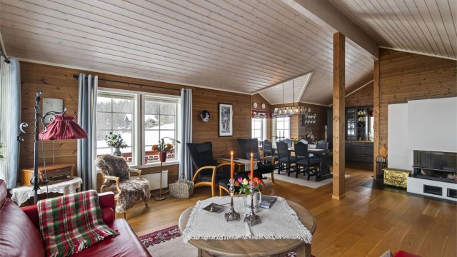 Trivelig atmosfære som innbyr til hyttekos