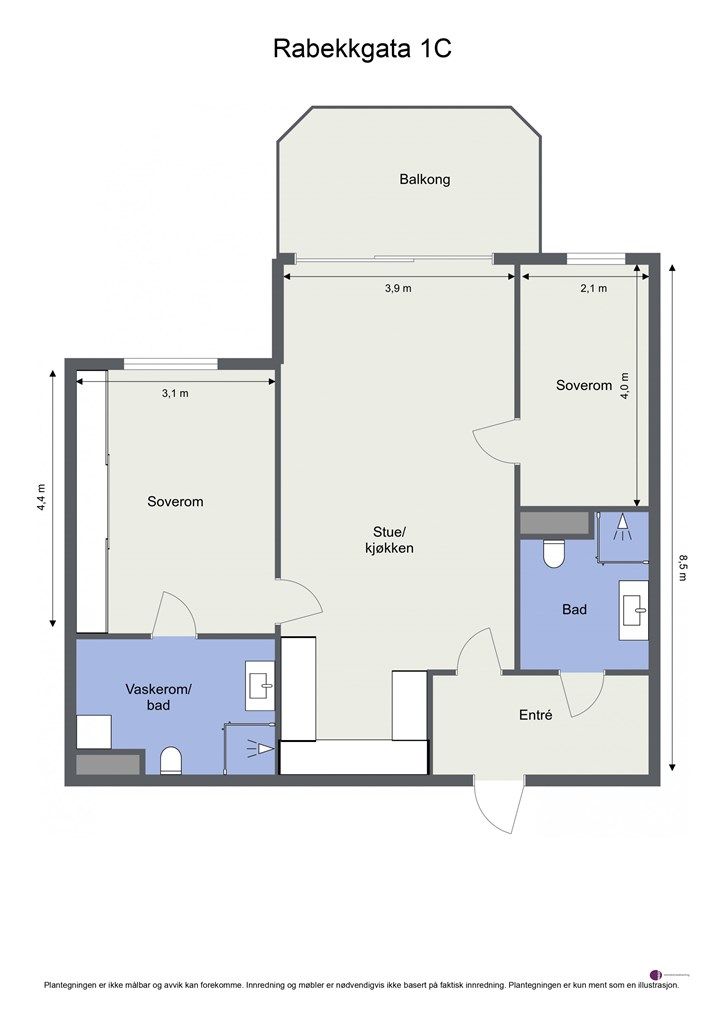 Planskisse, Rabekkgata 1C