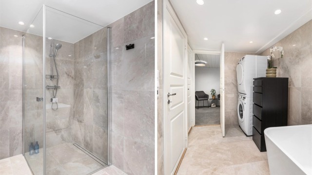 Med tilgang til både dusjhjørne og badekar får du valgfrihet i hverdagen.