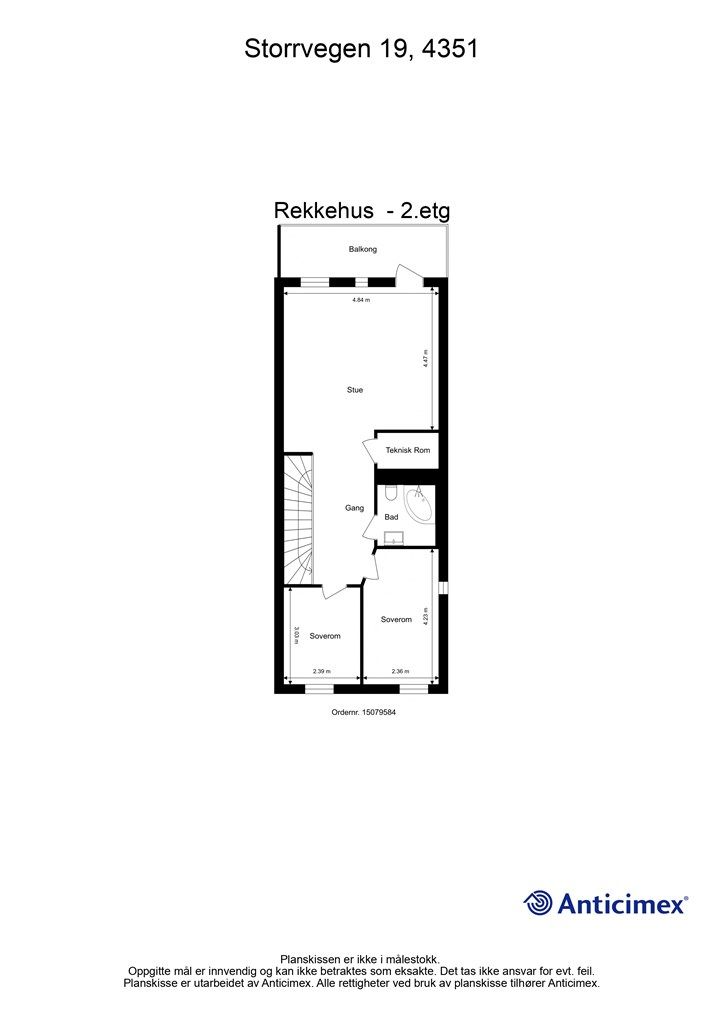 Plantegning - 2. etasje