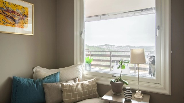 Også her er det en fin utsikt fra vinduet.