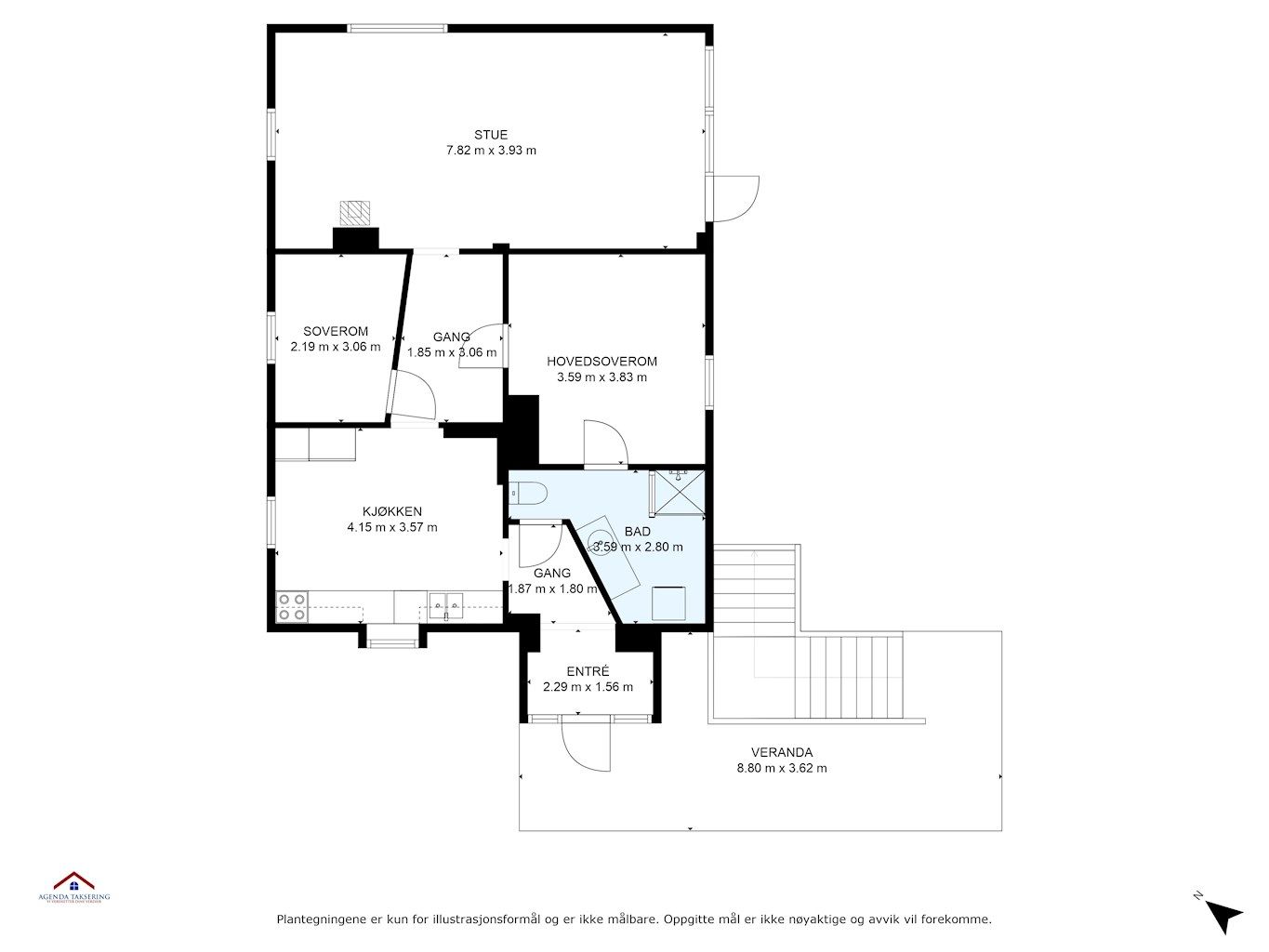 Plantegning 1. etasje. 