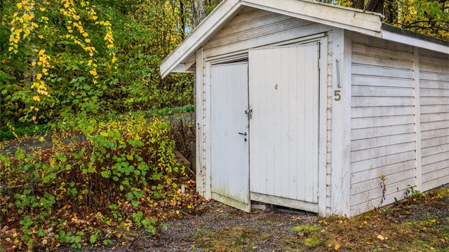 Liten garasje til motorsykkel