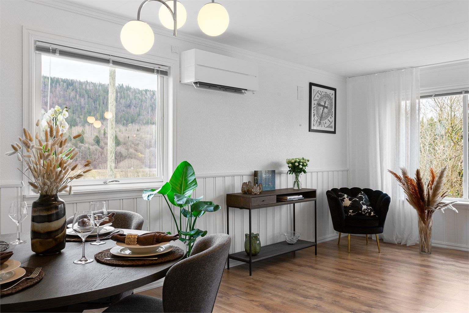 Varmepumpe fra 2024 montert i stuen