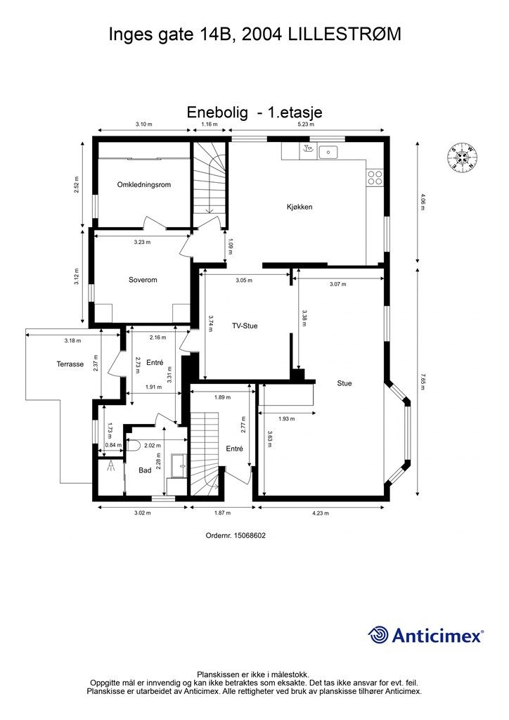Plantegning - 1.etasje.