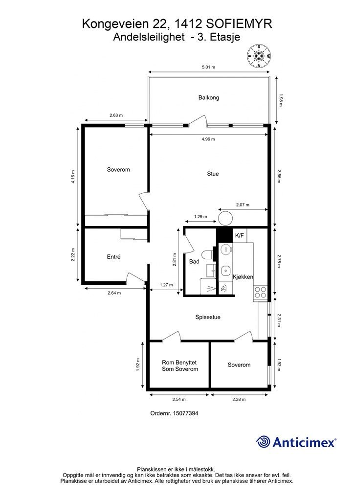 Plantegning 3. etasje
