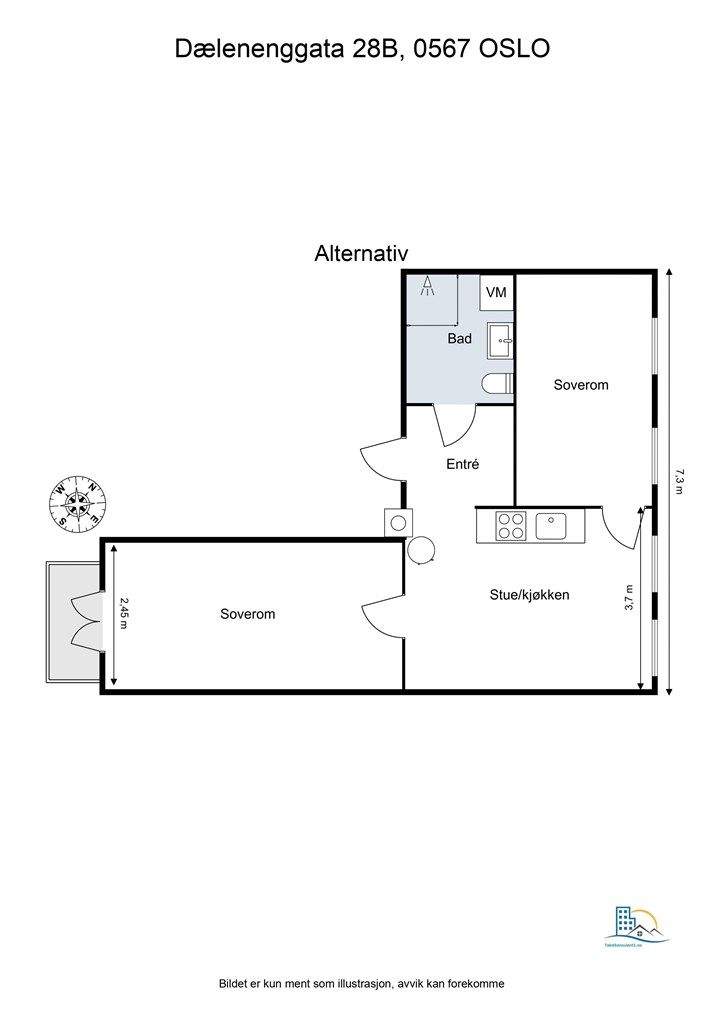 Alternativ plantegning. 