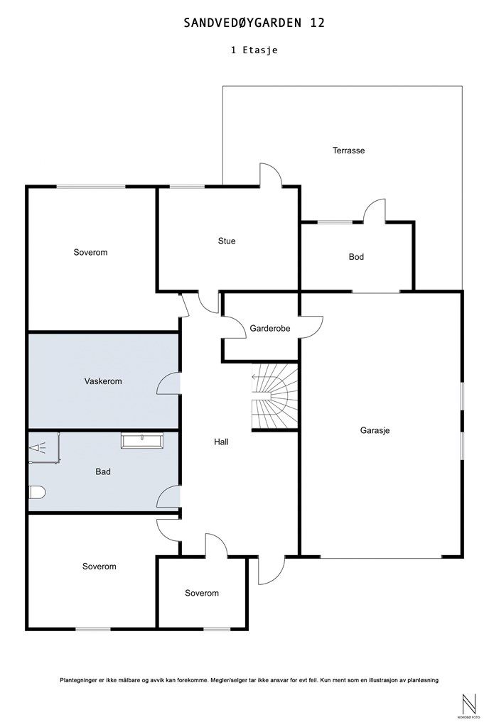 Plantegning 1 etasje.