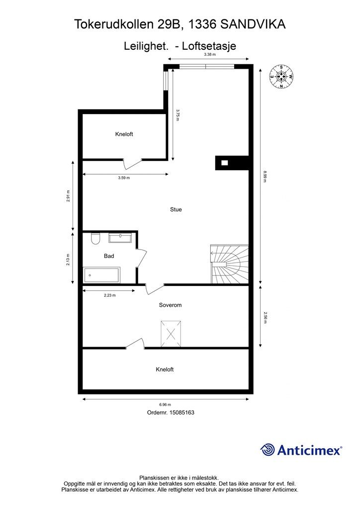 Plantegning - Loftsetasje