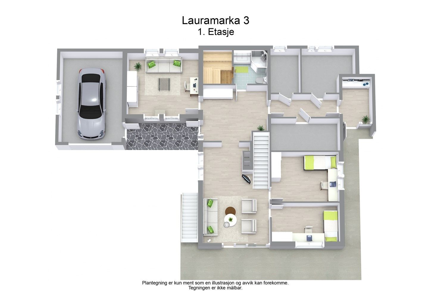 3D plantegning underetasje