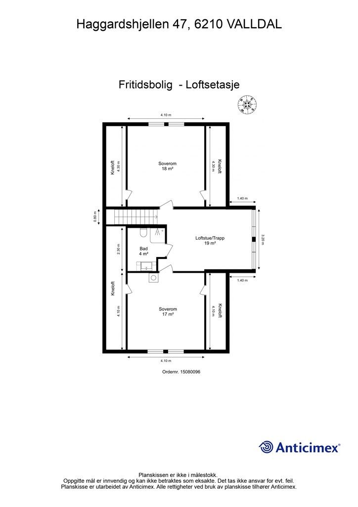 Plantegning - loftsetasje