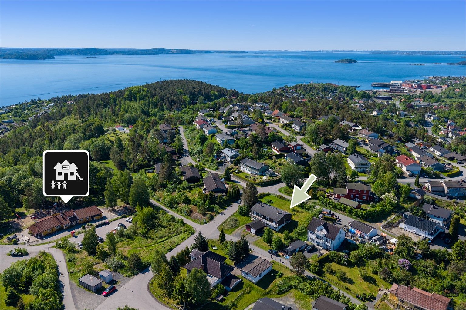 Her får du kort vei til blant annet barnehage og Oslofjorden! 