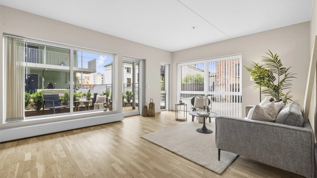 Stor og lys stue! Foto: A7 Media