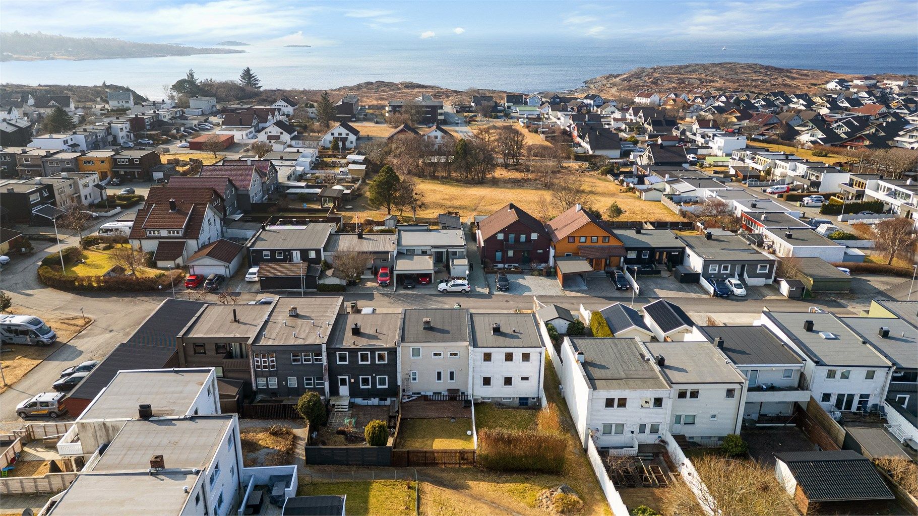 Området består for det meste av lik bebyggelse. 