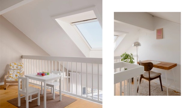 Her er det gode muligheter for å skape adskilte soner for både arbeid og avslapning.