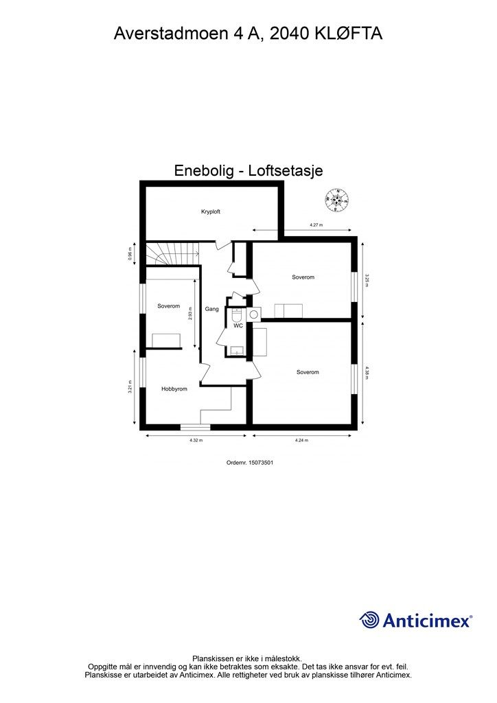 Plantegning Loftsetasje