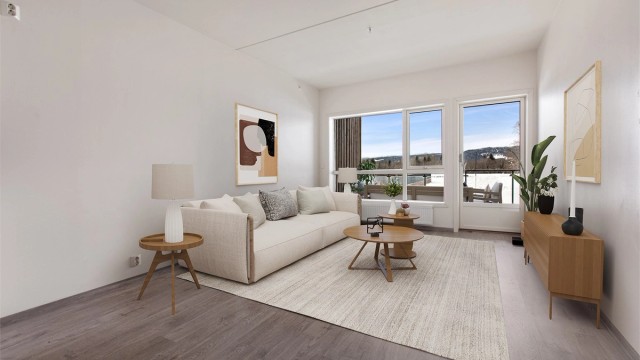 Velkommen til Teiealleen 12! Fotograf Hege K. Leren (Bildet er digitalt stylet)