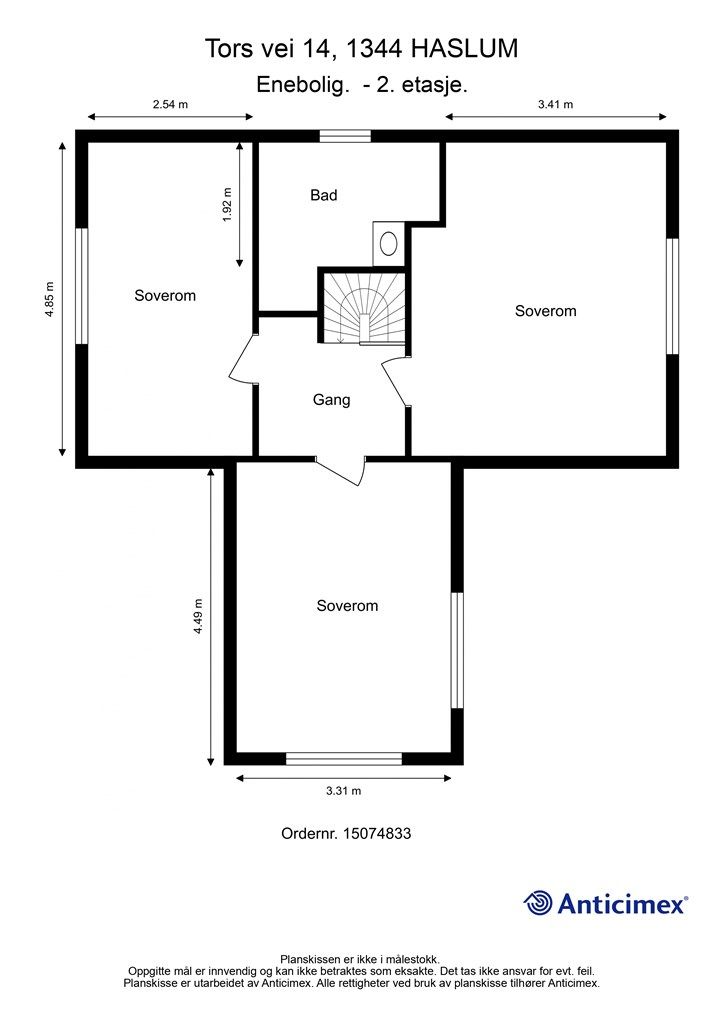 Plantegning 2. etasje