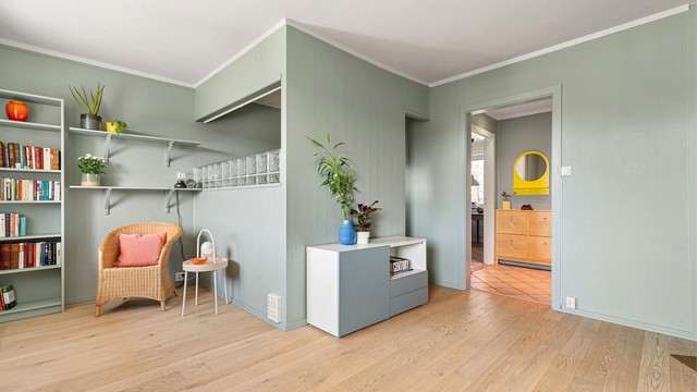 I stuen er det også laget en sovealkove