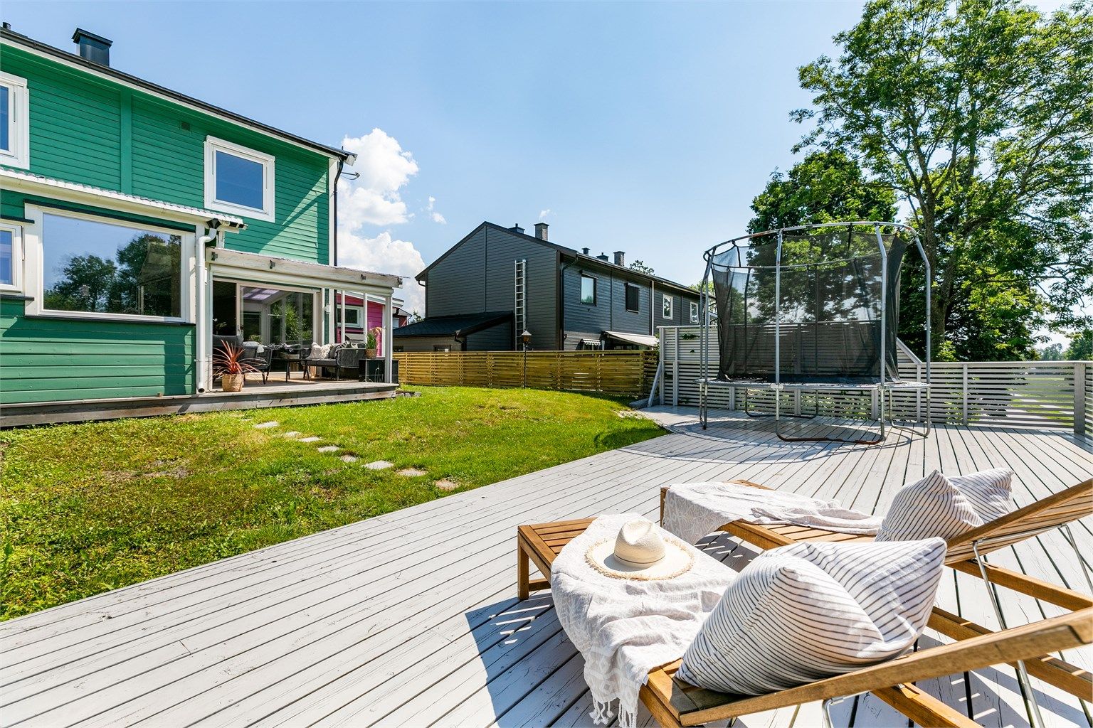 Solforholdene er meget gode, sommerstid fra morgen til kveld.