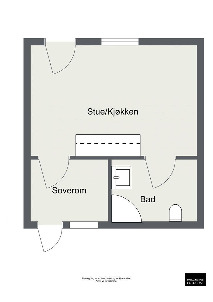 Plantegning kjeller tomannsbolig.