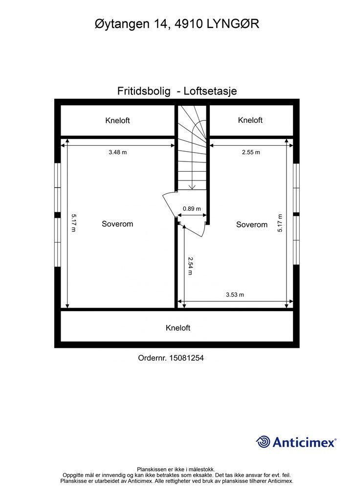Plantegning loftsetasje 
