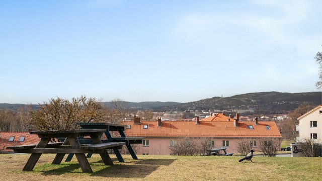 Fra høydedragene i området har man en flott utsikt mot Grefsenkollen og Østmarka.