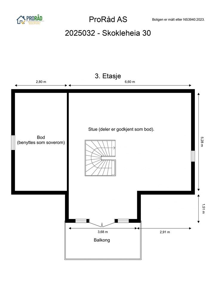 Plantegning 3. etasje