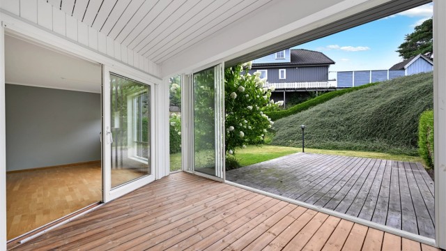 Den innglassede terrassen på 12 m²