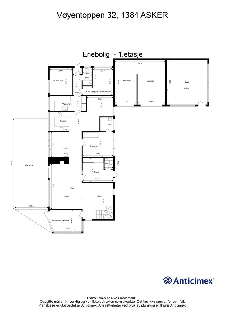 Plantegning - 1.etasje