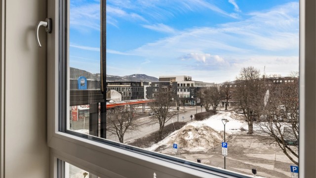 Vinduene slipper inn godt med dagslys og gir utsyn over nærområdet.