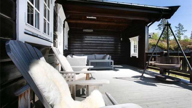 Overbygd utestue på terrassen