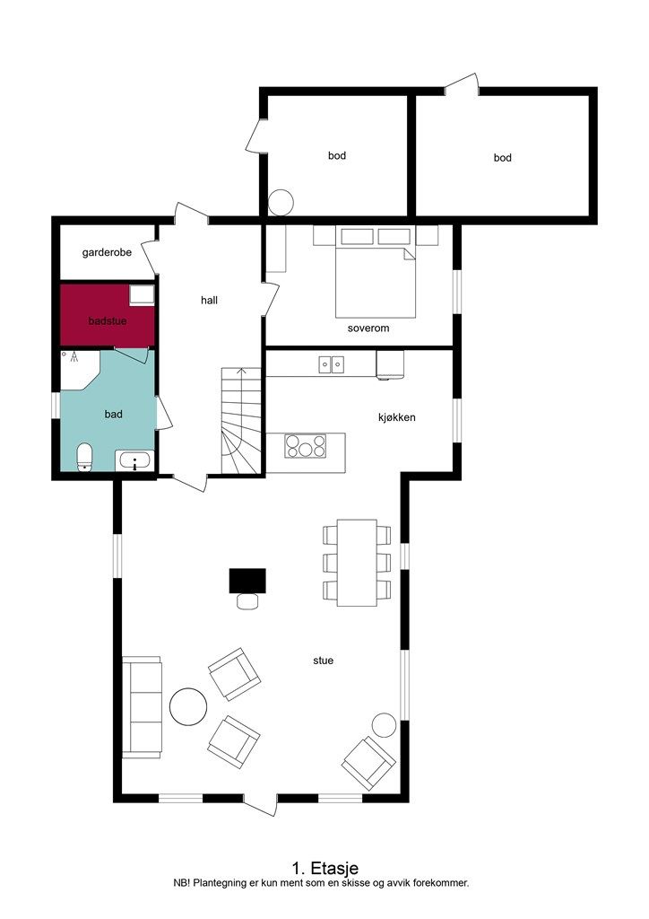 Plantegning 1. etasje