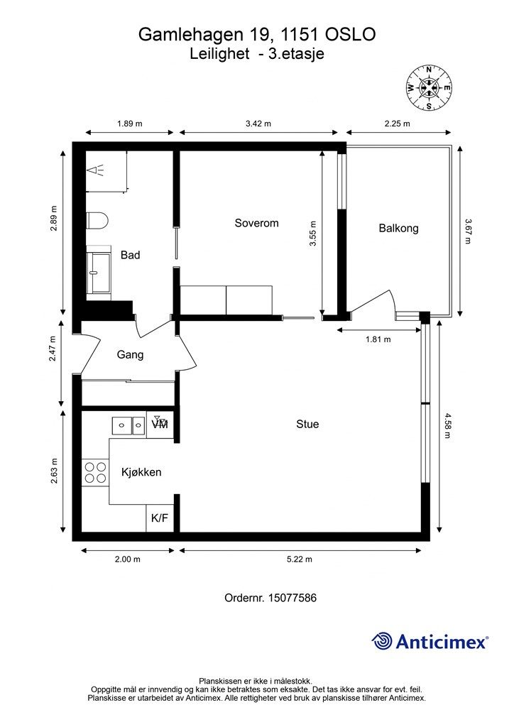 Plantegning- 3. etasje