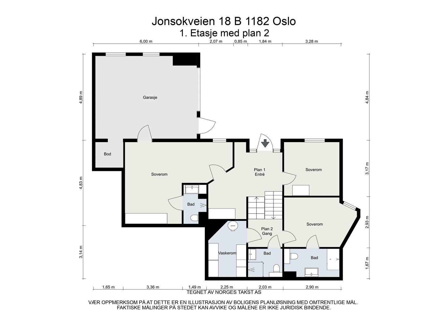 Plantegning 1. etasje og plan 2.