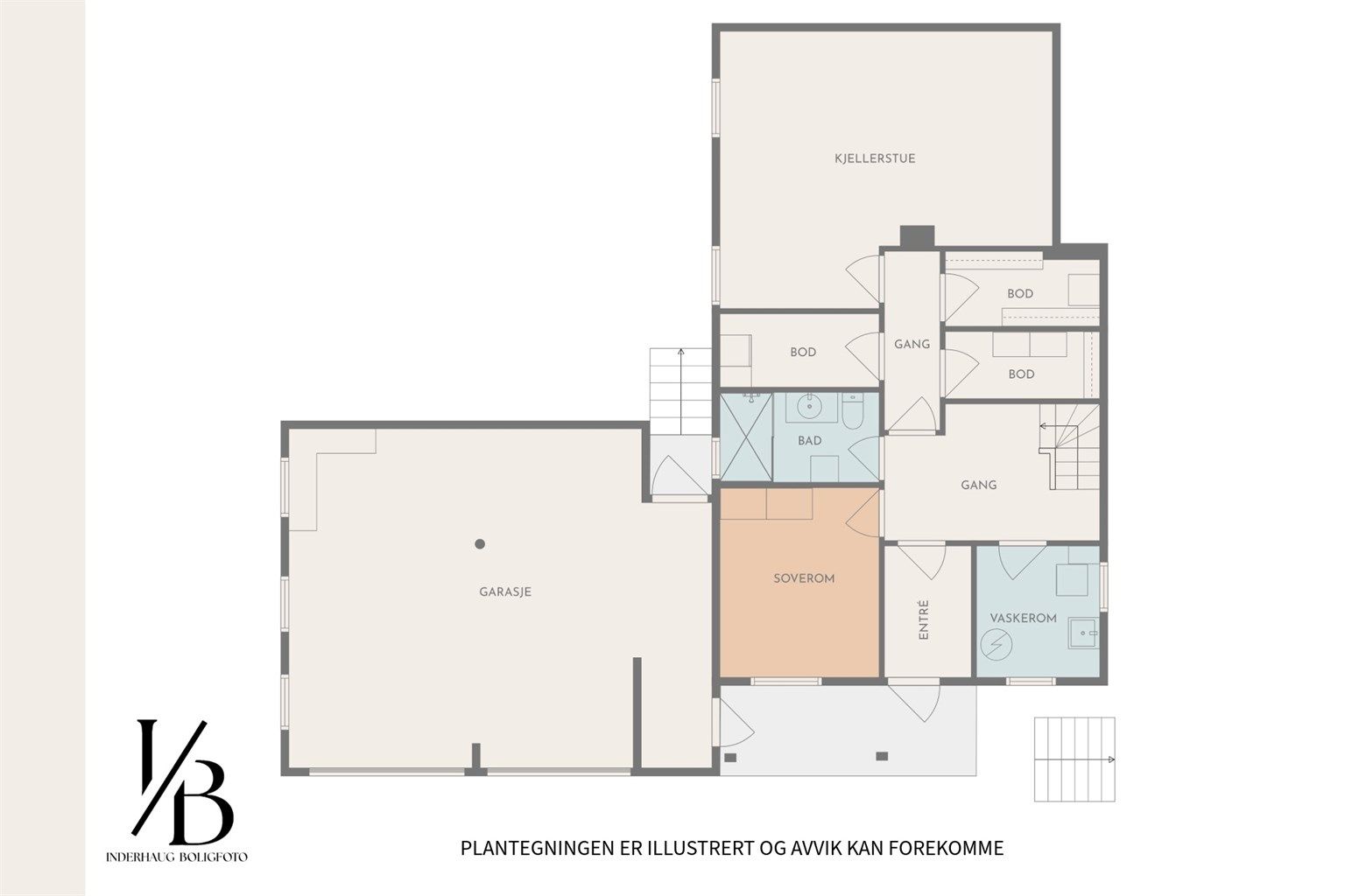 Plantegning u-etasje.