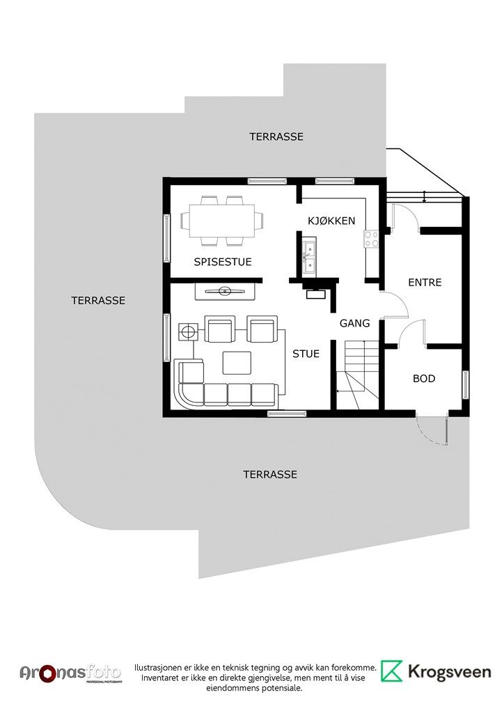 Plantegning 1. etasje