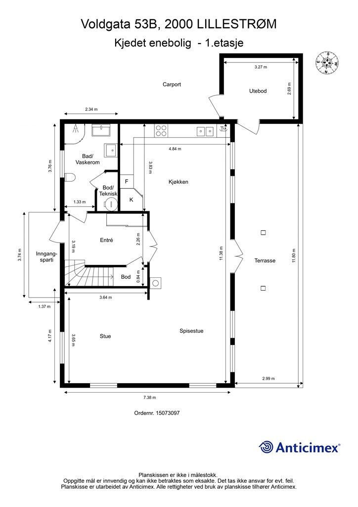 Plantegning - 1.etasje - Mulighet for soverom.