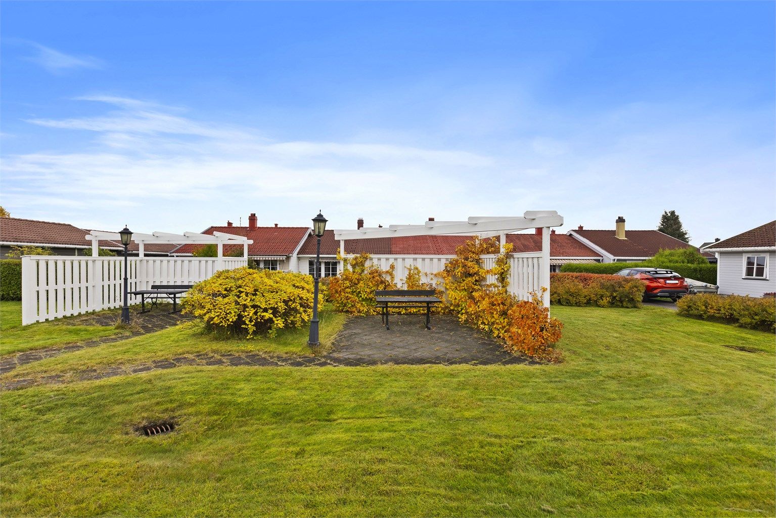 Trivelig felles uteområde.