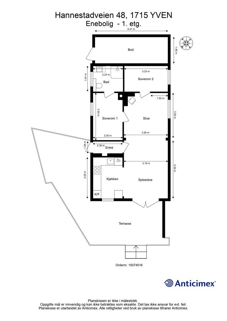 Planskissen er veiledende.