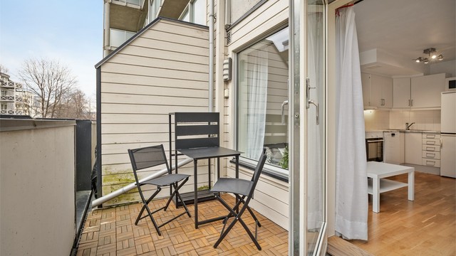 Uteplass på balkong på ca. 7 kvm