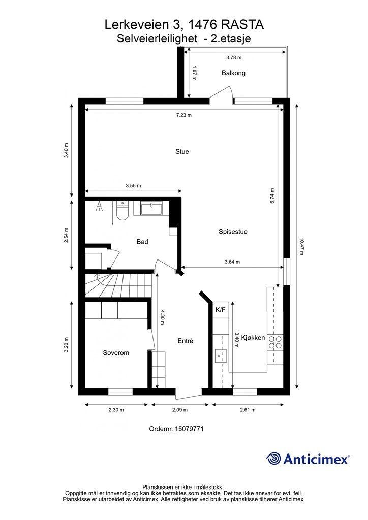 Plantegning 2. etasje.