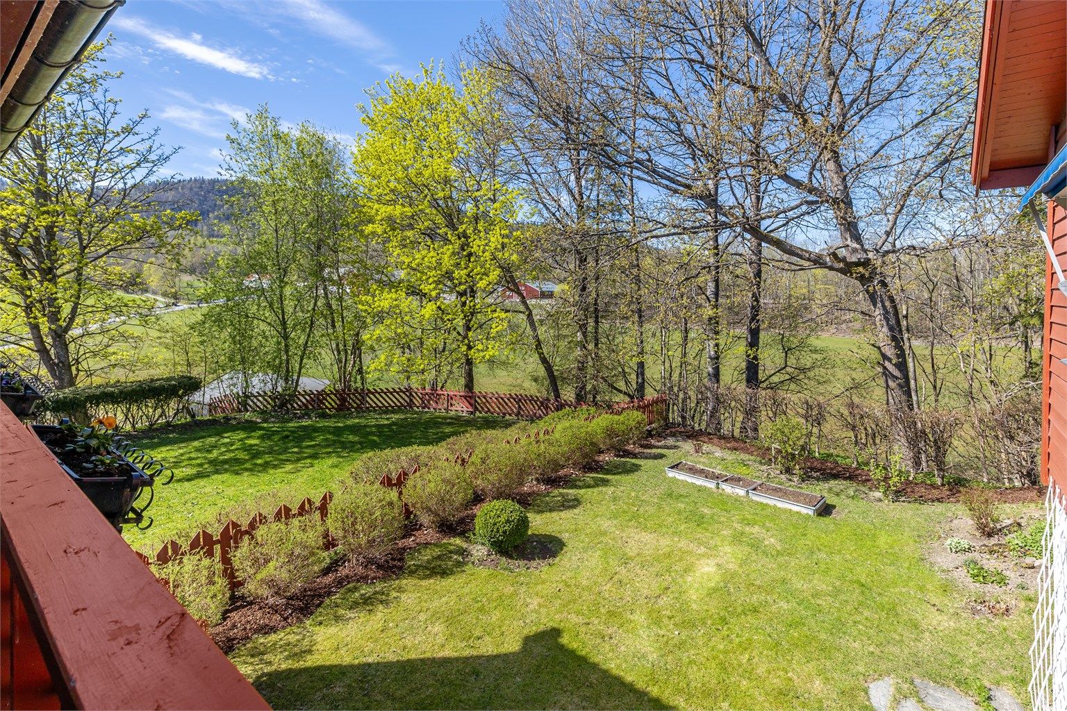 Verandaen med utgang fra stuen.