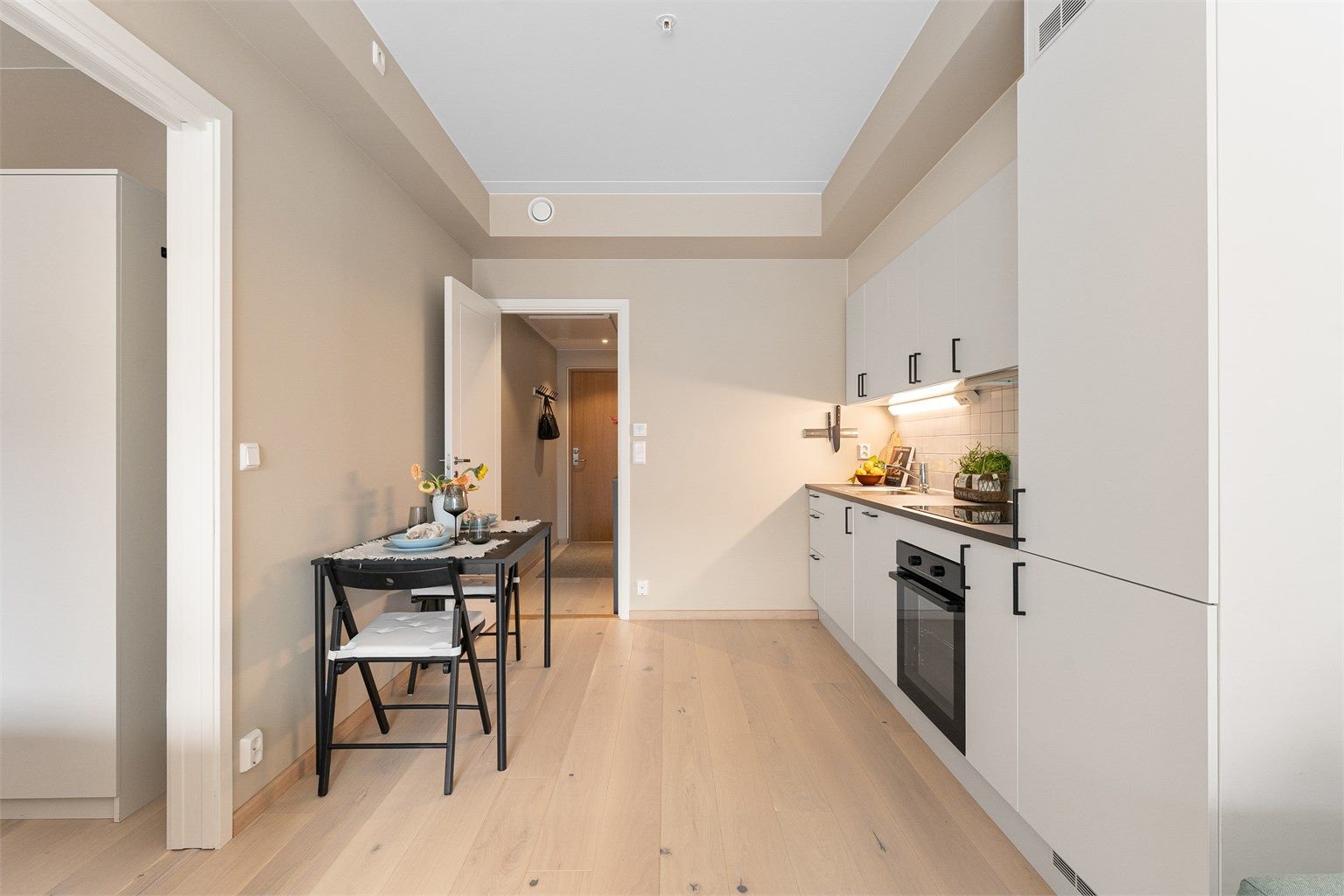 Leiligheten har en effektiv planløsning som utnytter arealet på 38 m² godt.