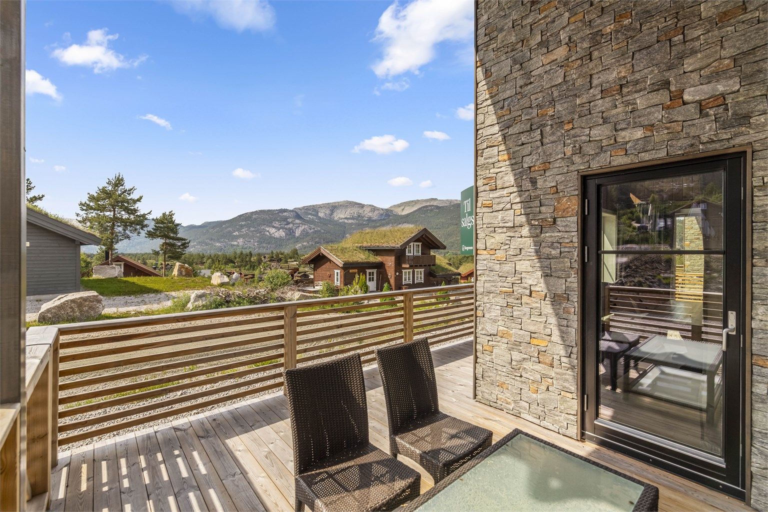 Verandaen har svært gode solforhold