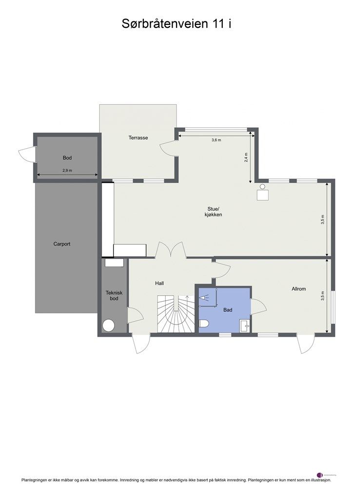 Plantegning 1. etasje 