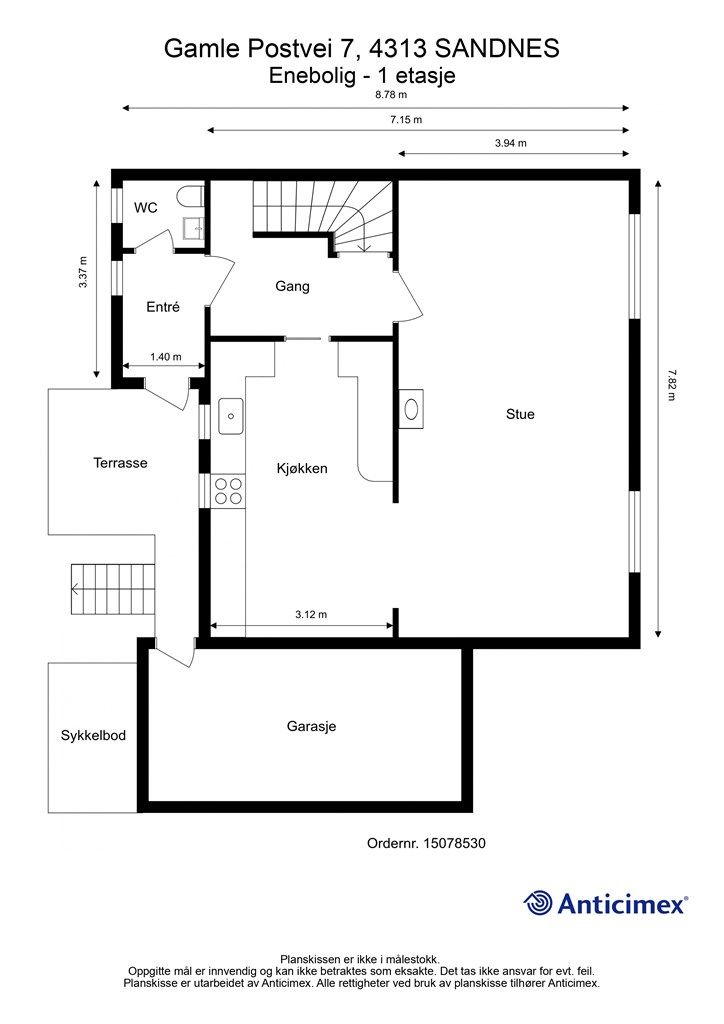 Plantegning - 1 etasje